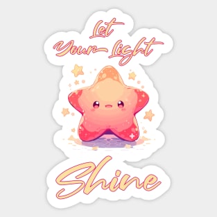 Kawaii - Let Your Light Shine Star Sticker